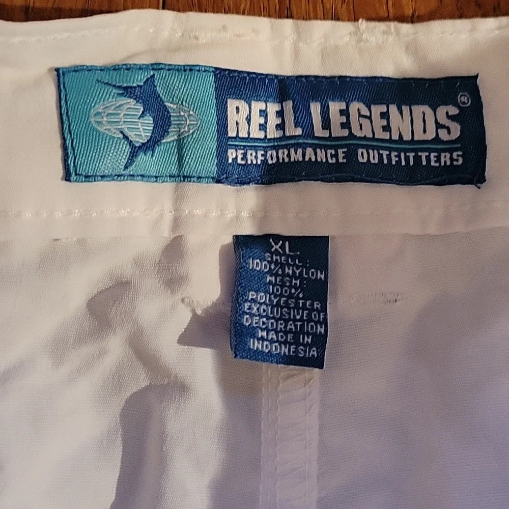 Reel Legends Mens Performance Outfitters Shorts Fishing Hiking EUC XL White